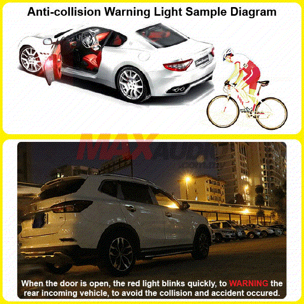 Buy Universal Fit Super Bright Wireless Door Red LED Plug and Play Anti